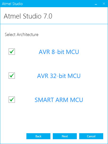 Select AVR architecture