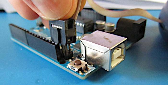 ISP key blocking connection to ICSP header of Arduino Uno